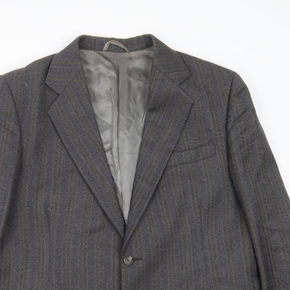 Mens UK Size 42 Preworn Regular Grey Suit Jacket