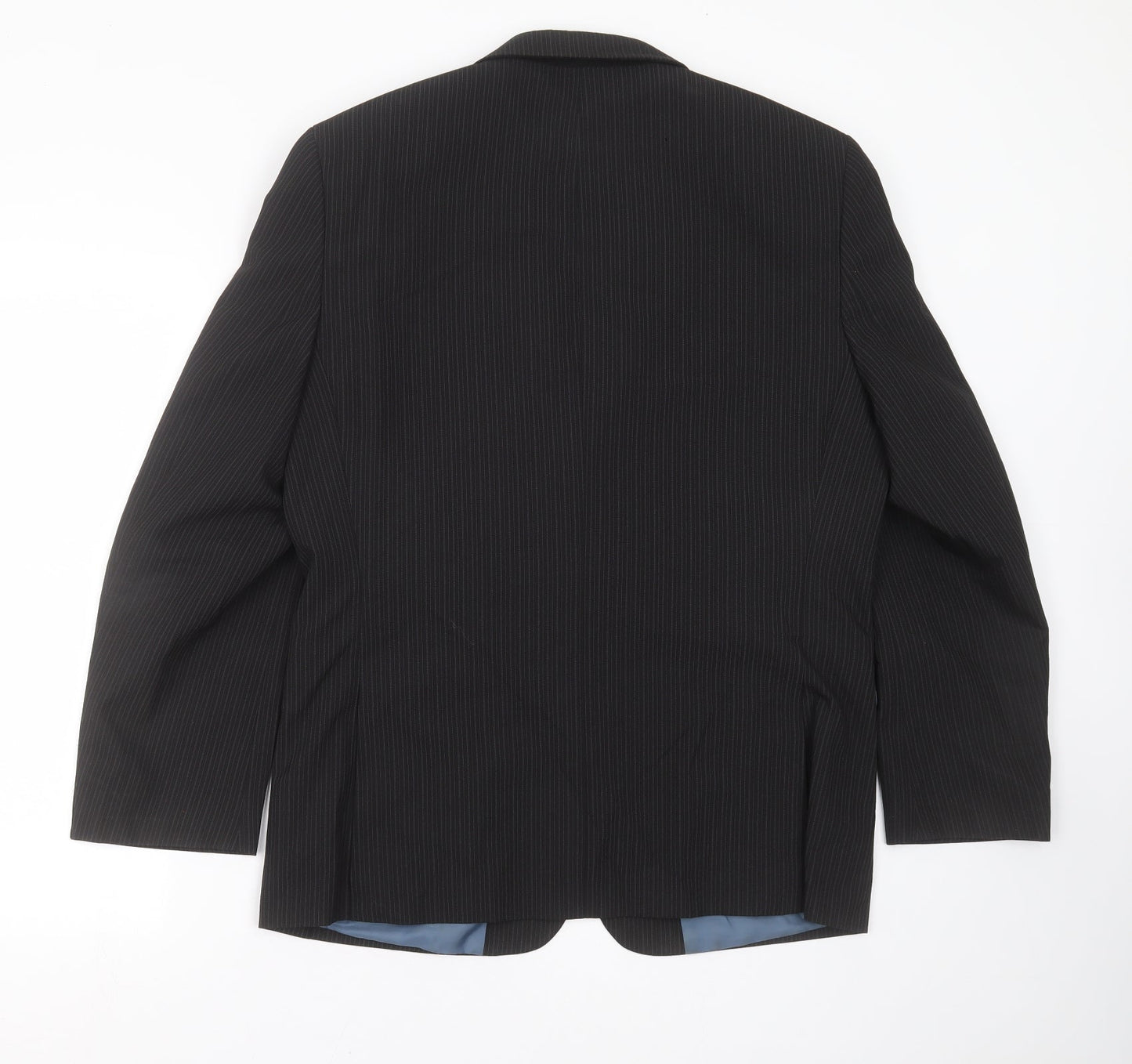 George Mens Black Striped  Jacket Suit Jacket Size 40