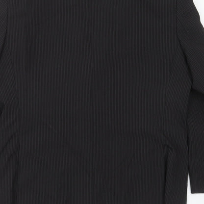 George Mens Black Striped  Jacket Suit Jacket Size 40