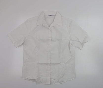 Womens UK Size 16 disley White Basic Button-Up