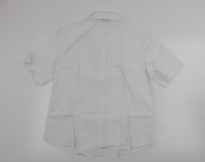 Womens UK Size 16 disley White Basic Button-Up