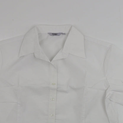 Womens UK Size 16 disley White Basic Button-Up