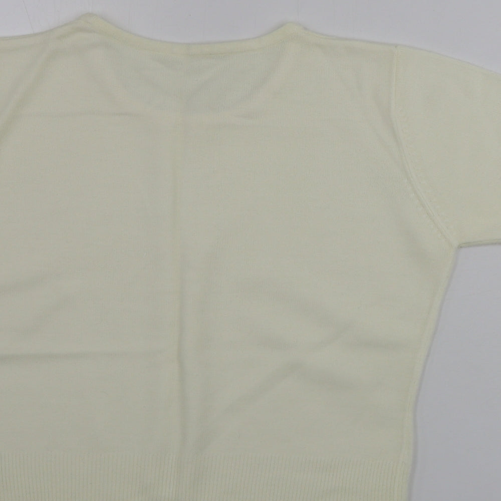 Womens UK Size 10 Preworn Ivory Pullover Jumper