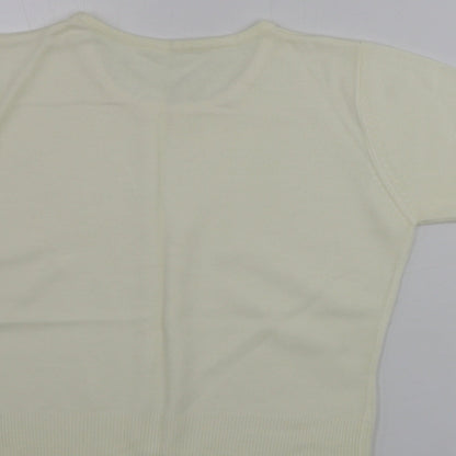 Womens UK Size 10 Preworn Ivory Pullover Jumper