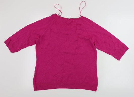 Womens UK Size 14 Marks and Spencer Pink Pullover Jumper