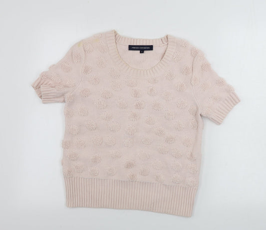 Womens UK Size S French Connection Pink Pullover Jumper