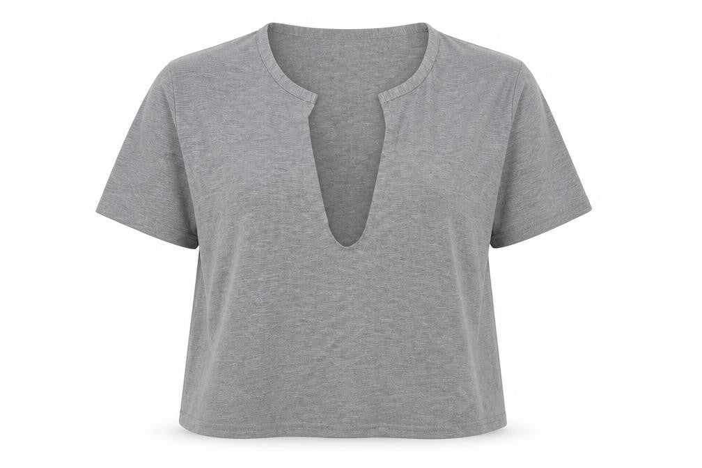 Womens UK Size 12 PRETTYLITTLETHING Grey Basic T-Shirt