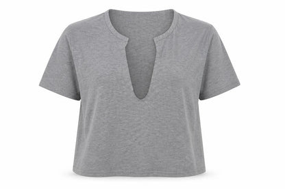 Womens UK Size 12 PRETTYLITTLETHING Grey Basic T-Shirt