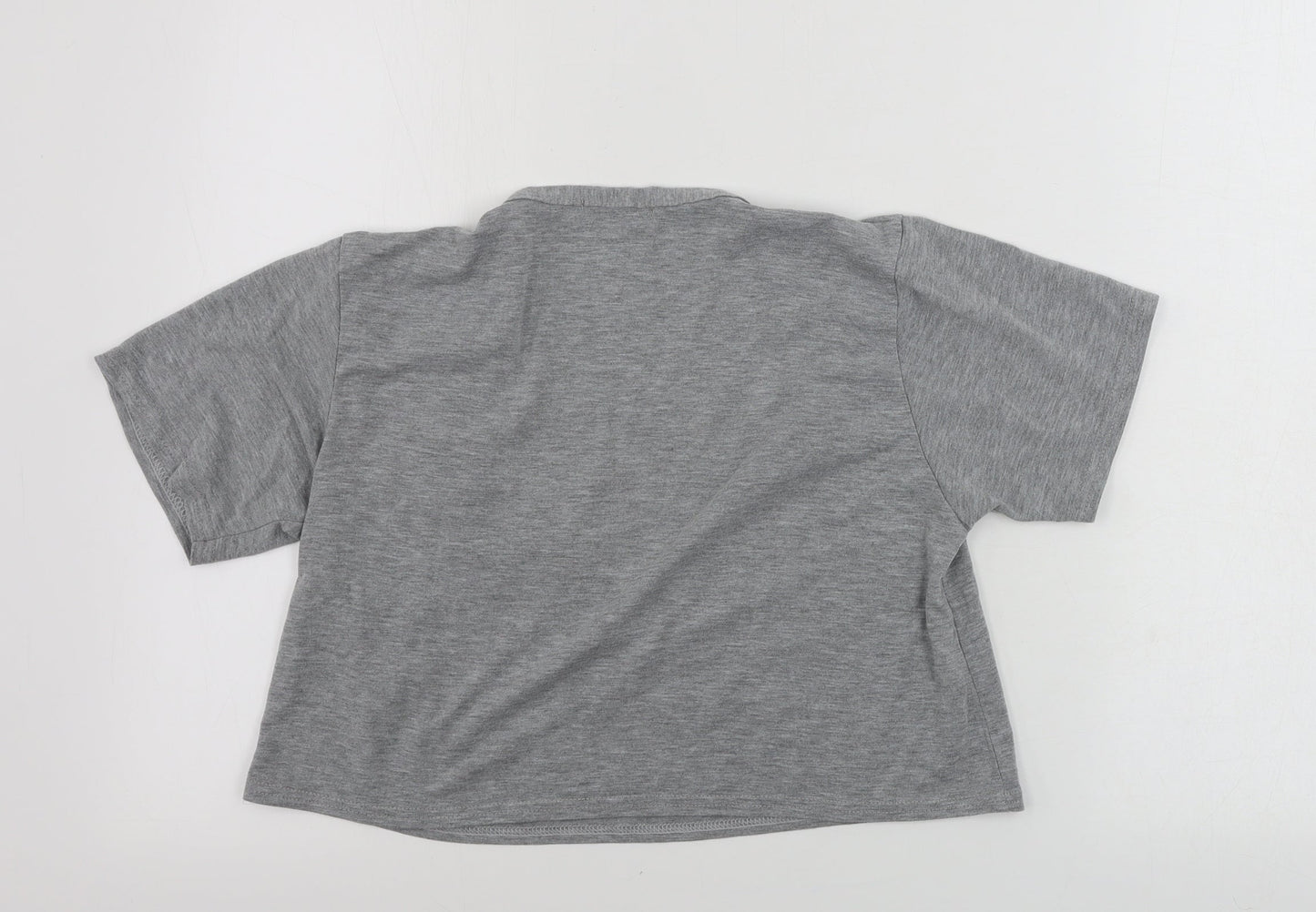 Womens UK Size 12 PRETTYLITTLETHING Grey Basic T-Shirt