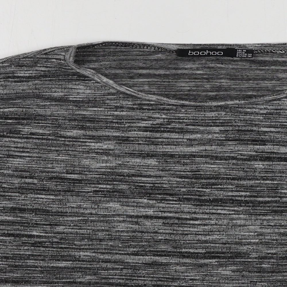 Boohoo Womens Grey   Basic T-Shirt Size 10