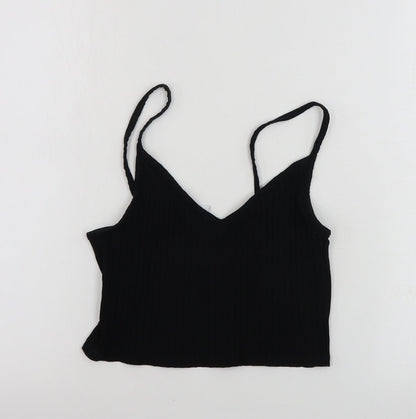 Womens UK Size S H&M Black Basic Tank