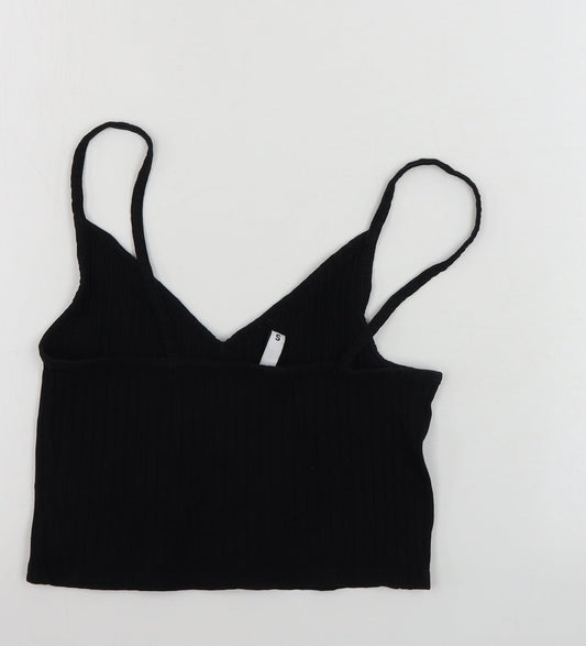 Womens UK Size S H&M Black Basic Tank