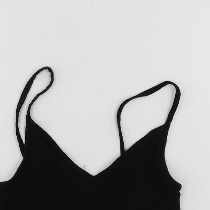 Womens UK Size S H&M Black Basic Tank
