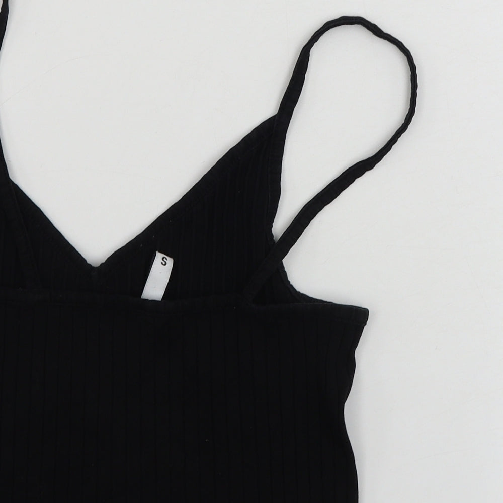 Womens UK Size S H&M Black Basic Tank