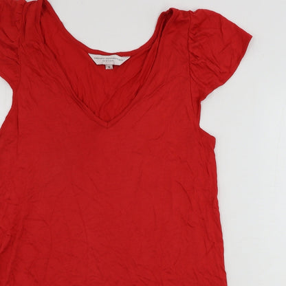 Womens UK Size M French Connection Red Basic Tank