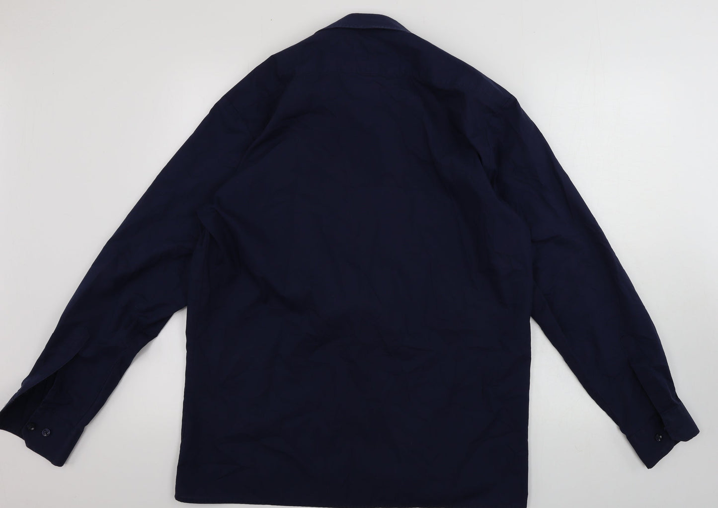 Mens UK Size 15.5 Premier Blue  Button-Up Long Sleeve Casual Shirt