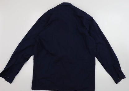 Mens UK Size 15.5 Premier Blue  Button-Up Long Sleeve Casual Shirt