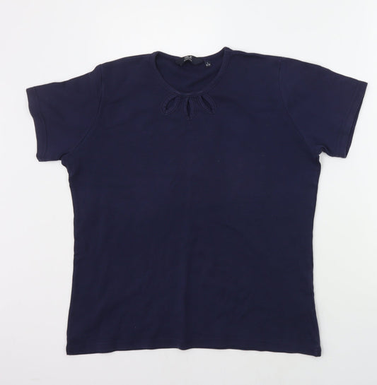 EWM Womens Blue   Basic T-Shirt Size L