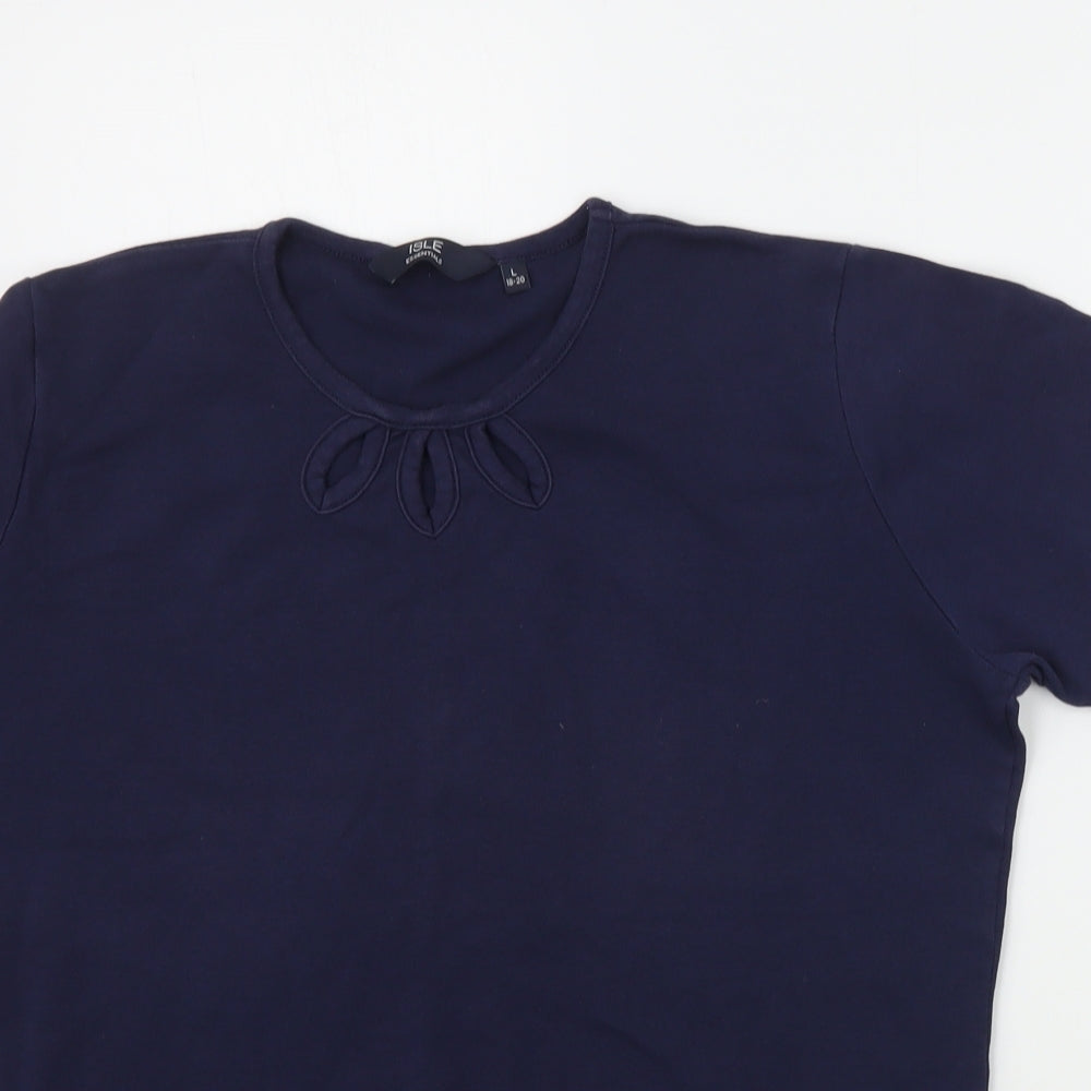 EWM Womens Blue   Basic T-Shirt Size L