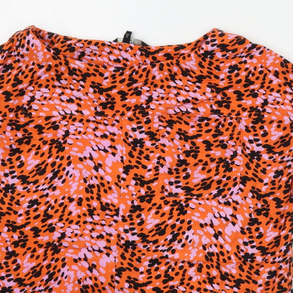 Womens UK Size 6 NEXT Orange Basic T-Shirt