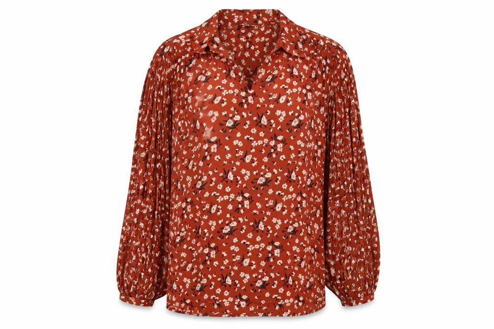 Womens UK Size 6 Selected Orange Basic Blouse