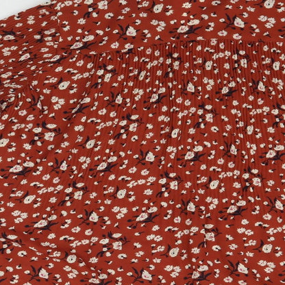 Womens UK Size 6 Selected Orange Basic Blouse