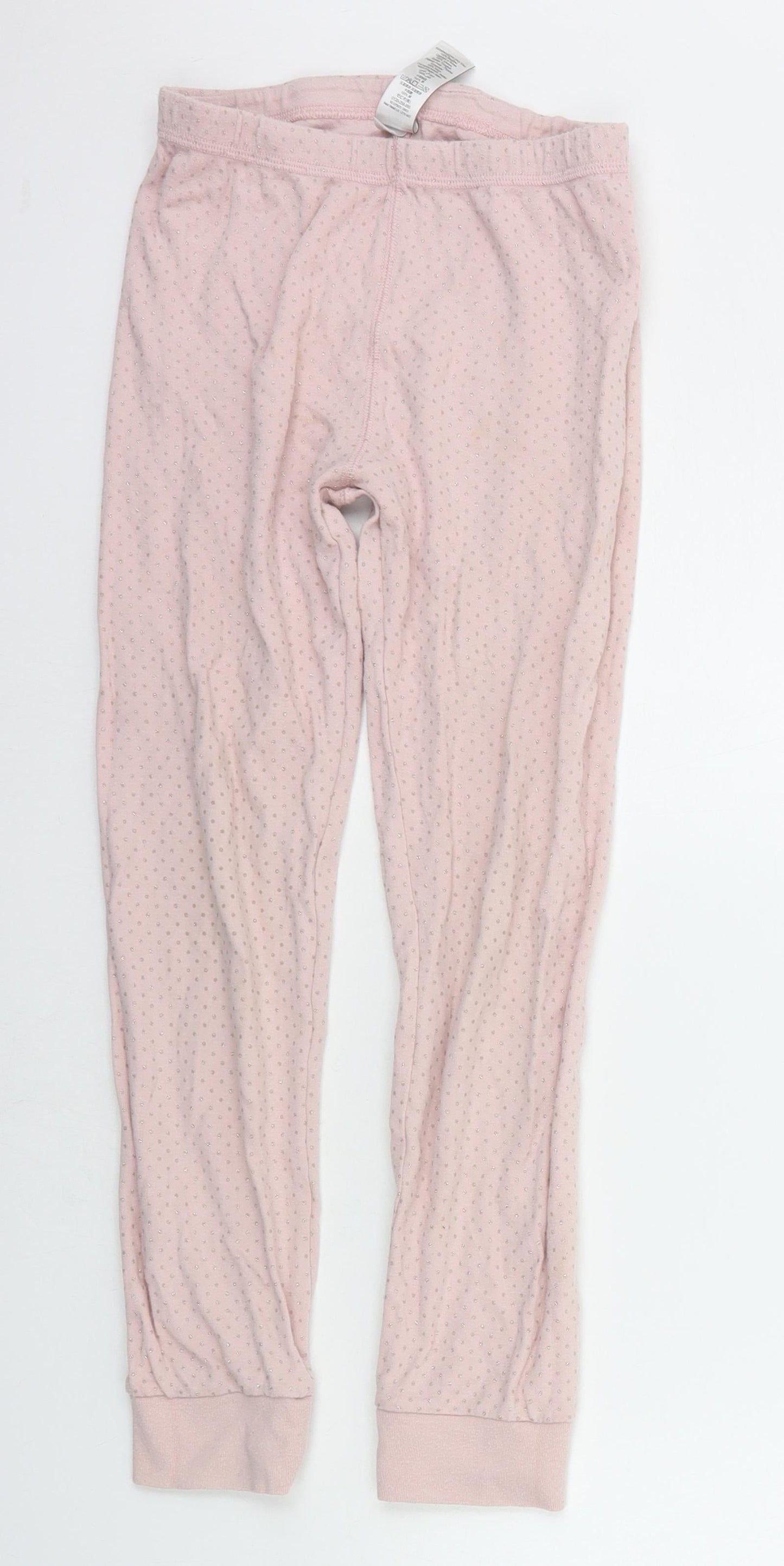 NEXT Girls Orange Polka Dot  Top Pyjama Pants Size 9-10 Years