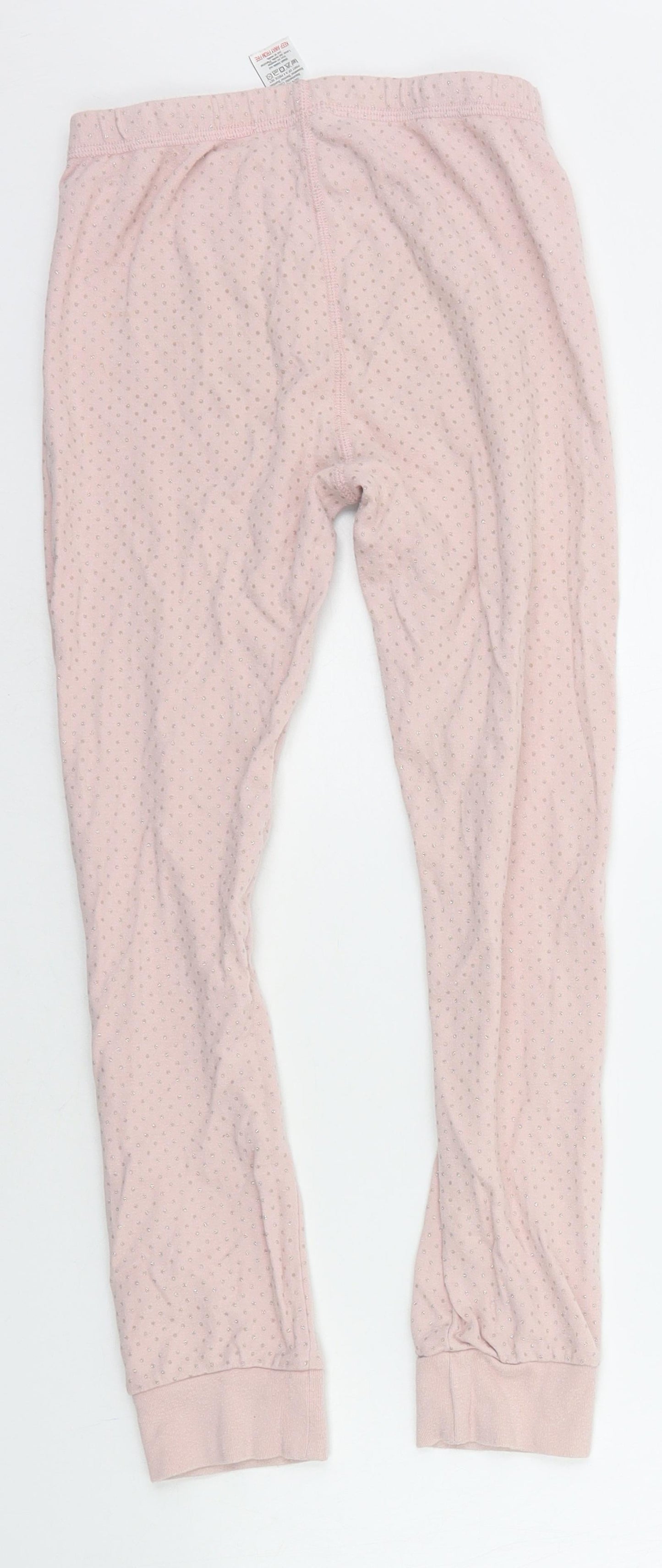 NEXT Girls Orange Polka Dot  Top Pyjama Pants Size 9-10 Years