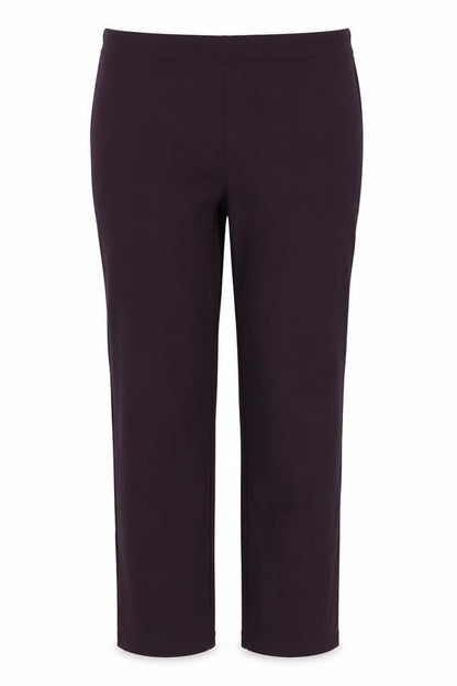 Front view of Papaya women’s purple jegging trousers, size UK 12, 24-inch leg