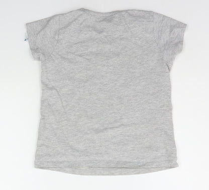 Fashion Uk Boys Grey   Basic T-Shirt Size 5-6 Years  - angry birds