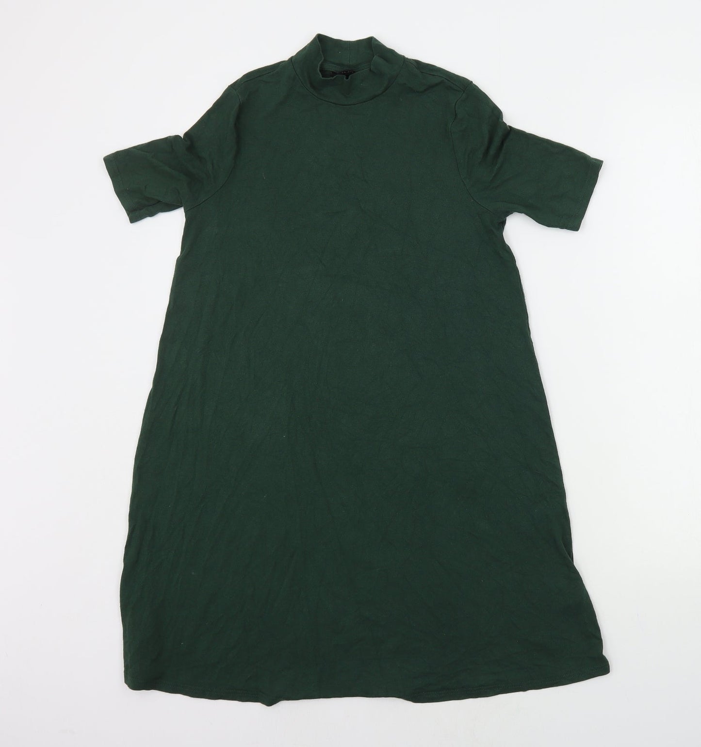 Womens UK Size 6 Topshop Green Basic T-Shirt