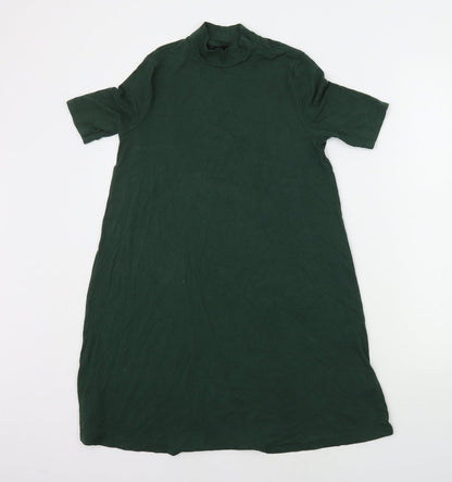 Womens UK Size 6 Topshop Green Basic T-Shirt