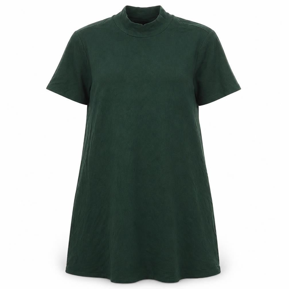 Womens UK Size 6 Topshop Green Basic T-Shirt