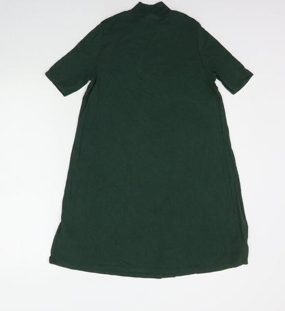 Womens UK Size 6 Topshop Green Basic T-Shirt
