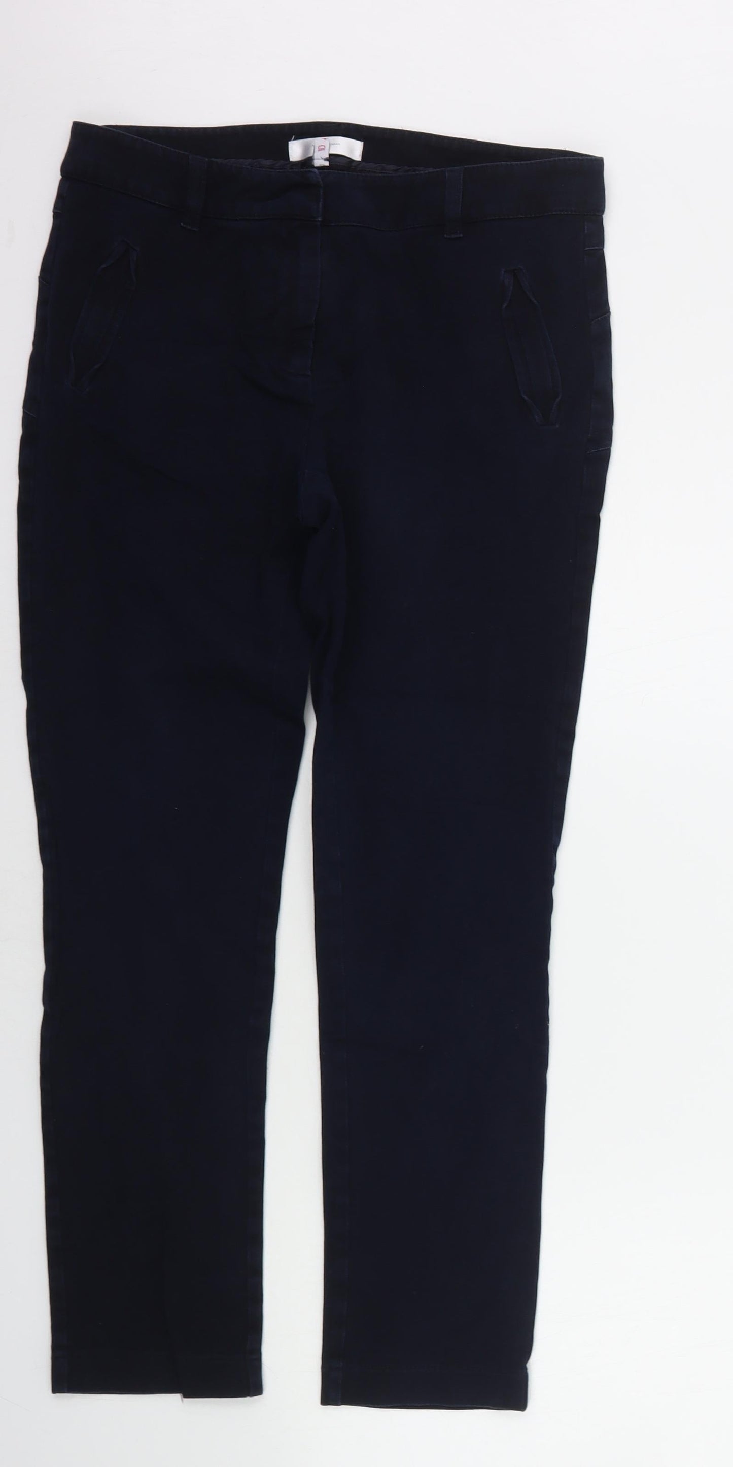 JASPER CORAN Womens Blue Houndstooth  Straight Jeans Size 10 L24 in