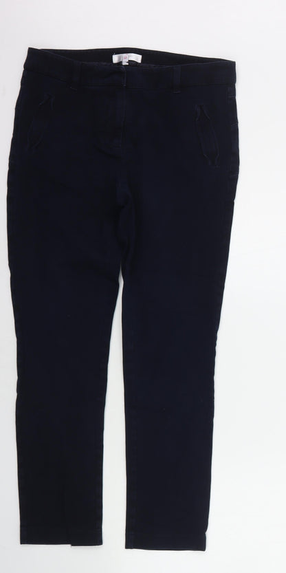 JASPER CORAN Womens Blue Houndstooth  Straight Jeans Size 10 L24 in