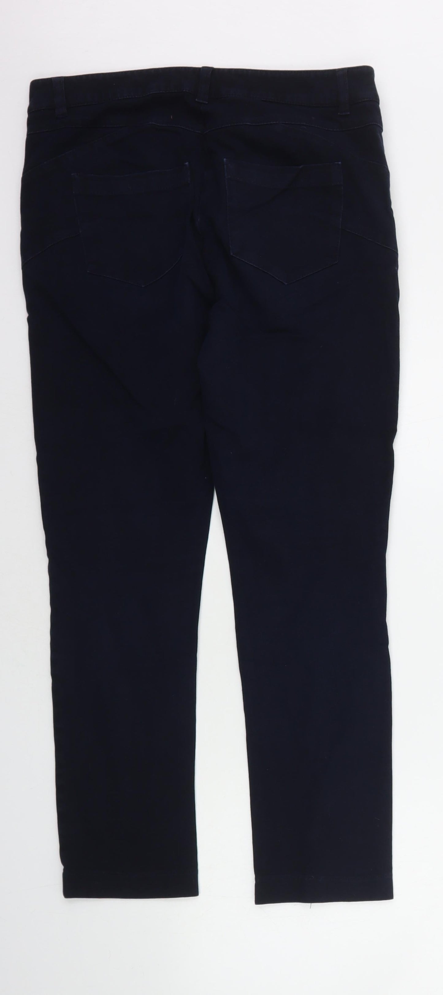 JASPER CORAN Womens Blue Houndstooth  Straight Jeans Size 10 L24 in