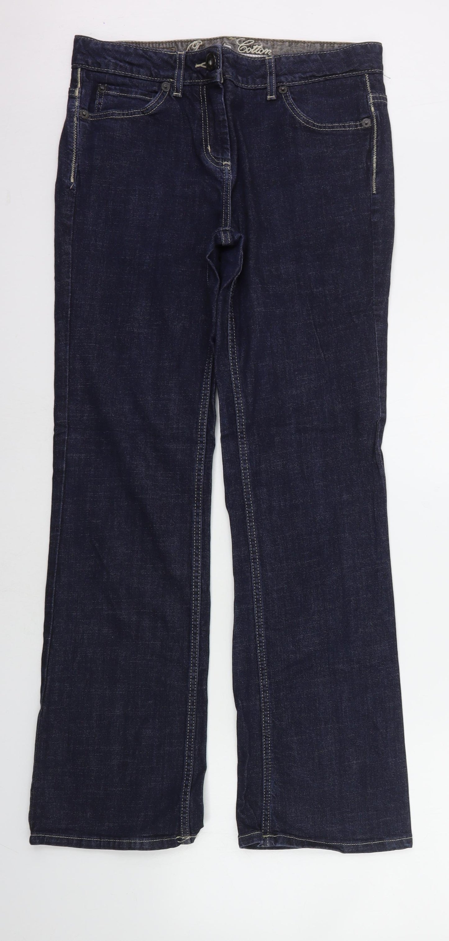 Debenhams Womens Blue   Straight Jeans Size 10 L28 in