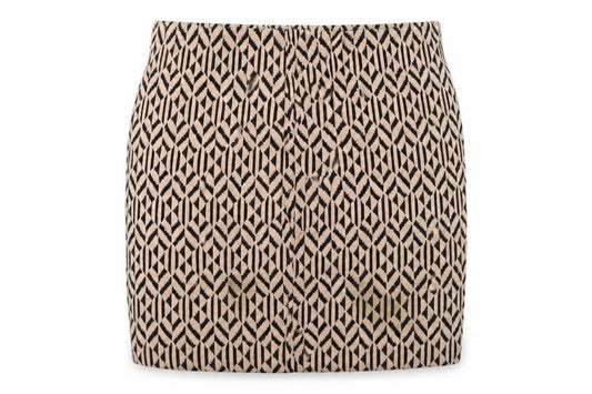 Atmosphere Womens Beige Geometric  A-Line Skirt Size 16