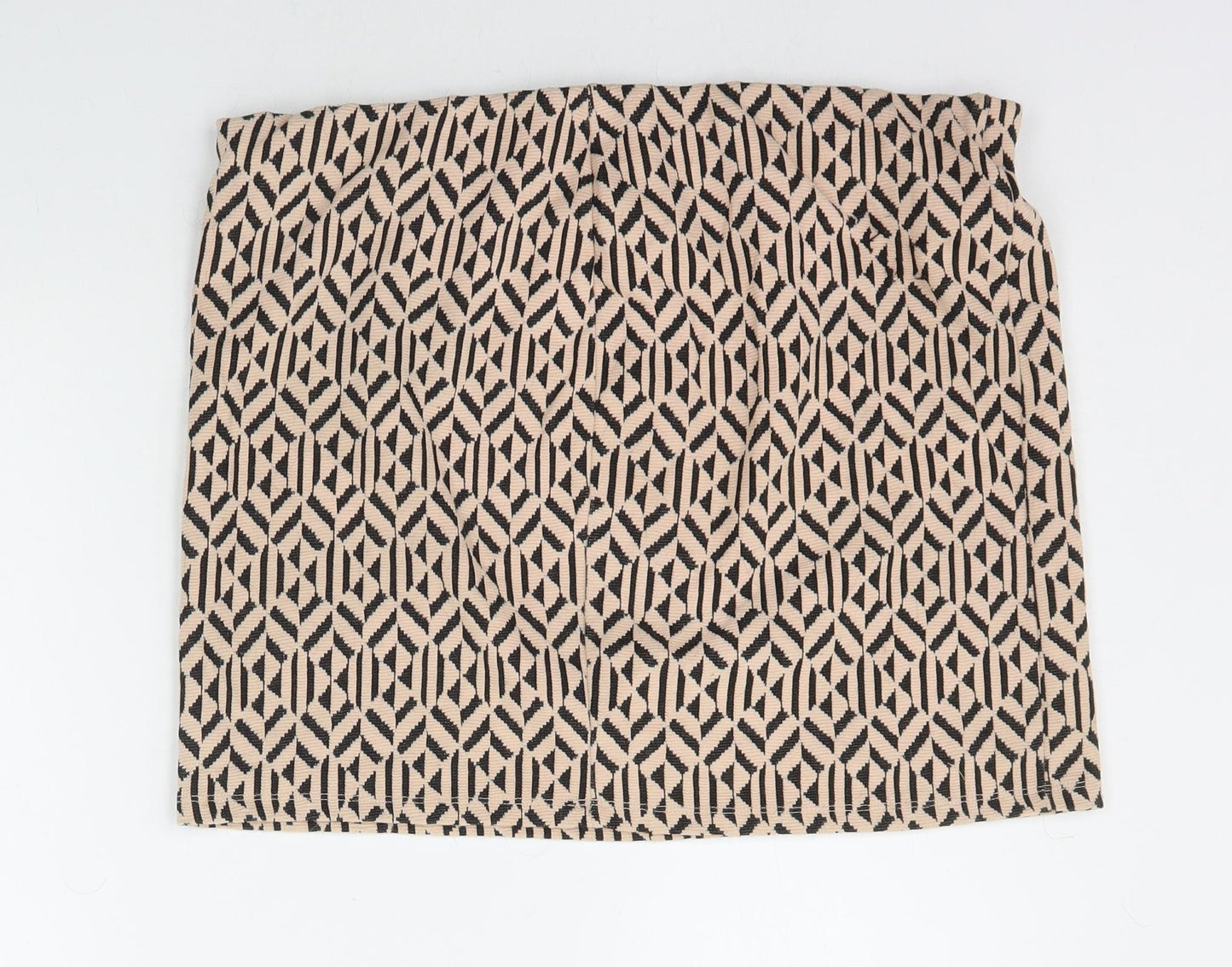 Atmosphere Womens Beige Geometric  A-Line Skirt Size 16