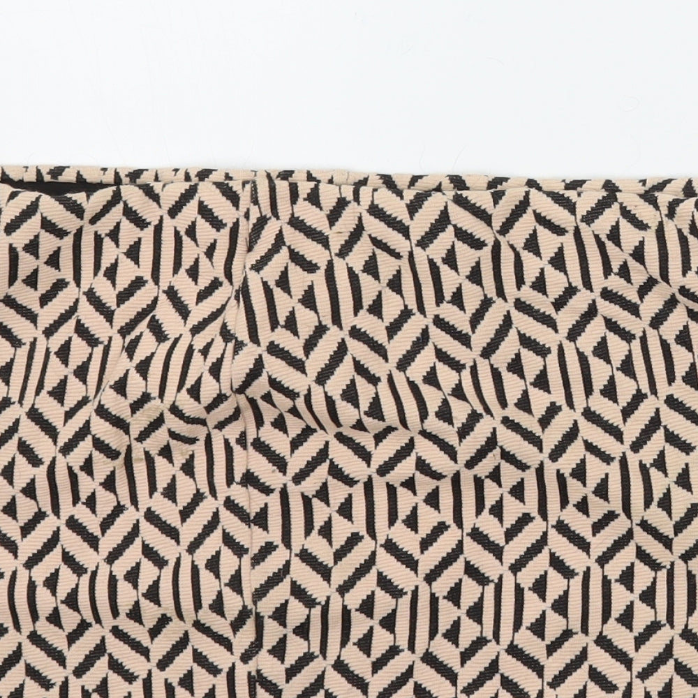 Atmosphere Womens Beige Geometric  A-Line Skirt Size 16