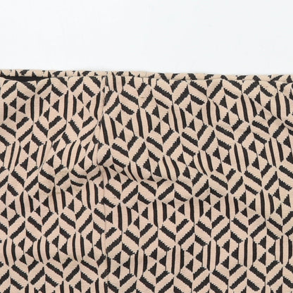 Atmosphere Womens Beige Geometric  A-Line Skirt Size 16