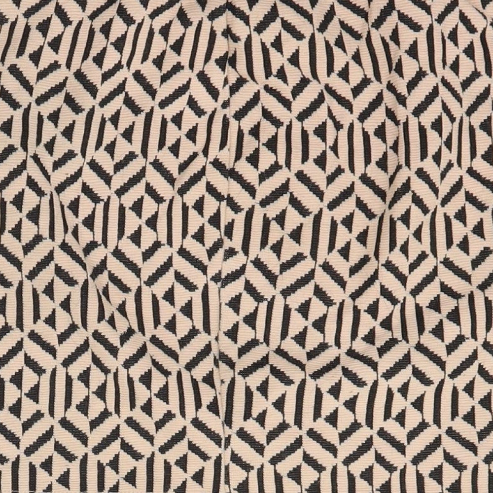 Atmosphere Womens Beige Geometric  A-Line Skirt Size 16