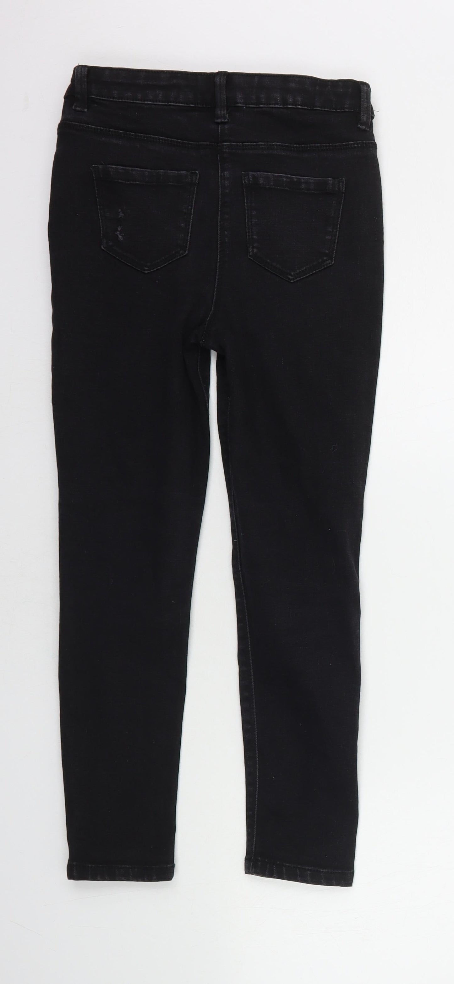 Matalan Girls Black   Skinny Jeans Size 9 Years - DISTRESSED
