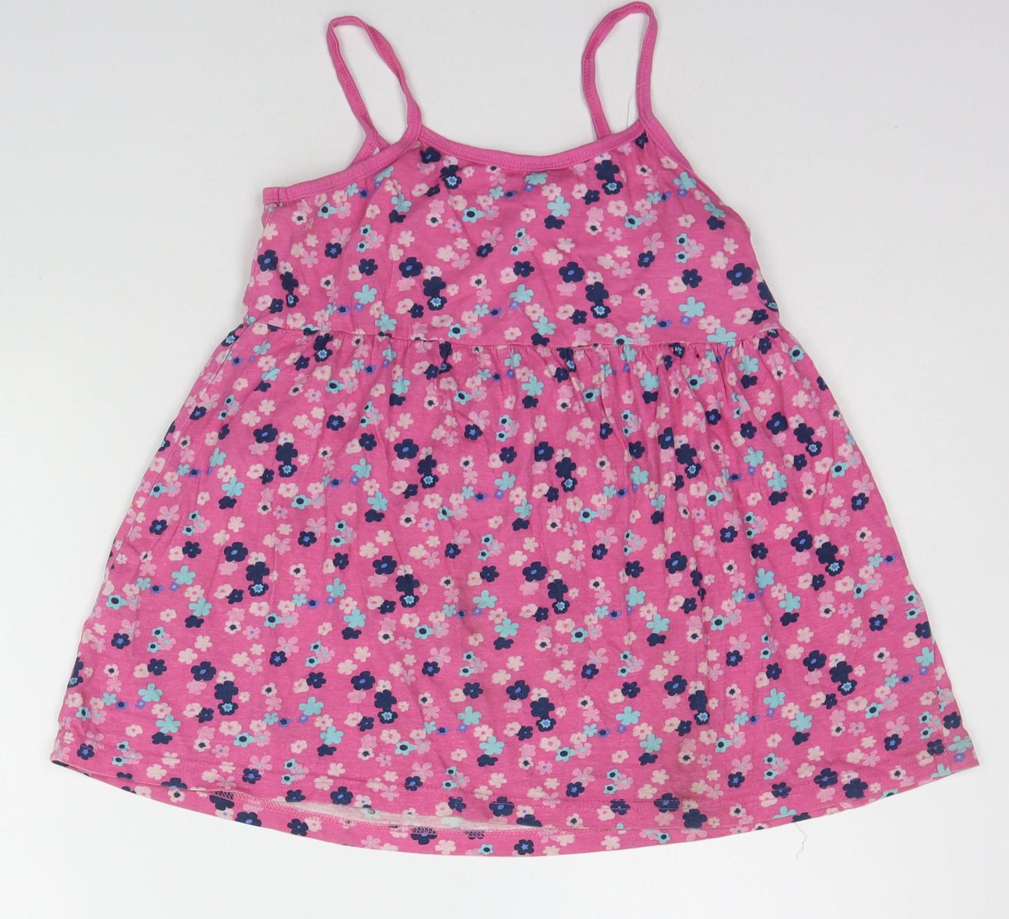 Board Angels Girls Pink Floral  Basic Tank Size 9-10 Years