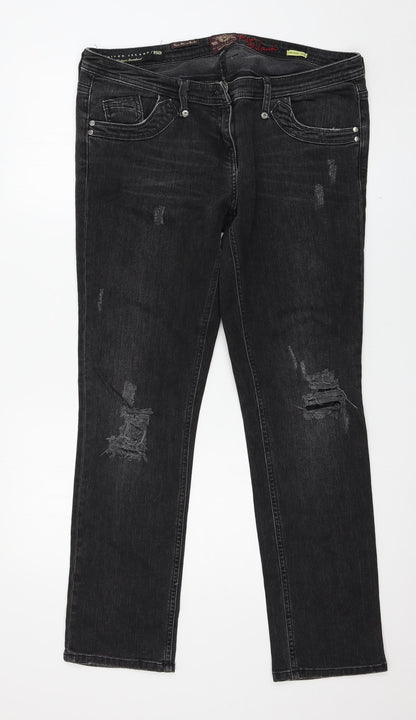 River Island Womens Black   Straight Jeans Size 38 L30 in