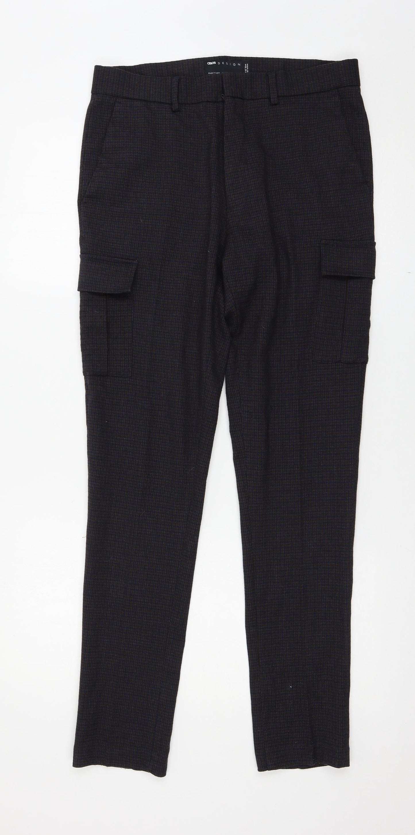 Womens UK Size 32 ASOS Regular Fit  Blue Trousers