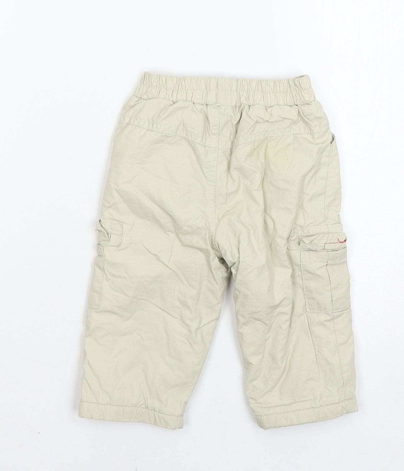 prequilino Baby Beige   Cargo Trousers Size 9-12 Months