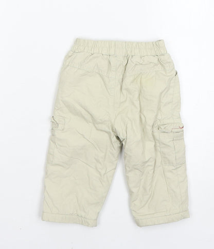 prequilino Baby Beige   Cargo Trousers Size 9-12 Months
