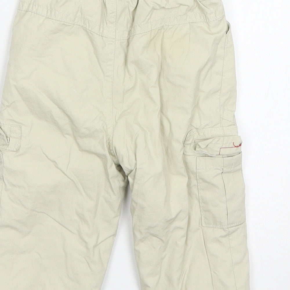 prequilino Baby Beige   Cargo Trousers Size 9-12 Months